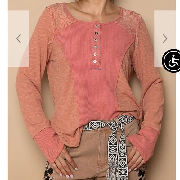 Pol Floral Mesh Back Top - Picture 1 of 9